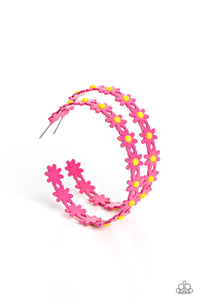 Daisy Disposition - Pink Paparazzi Earring