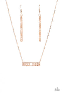 LUNAR or Later - Rose Gold Paparazzi Necklace (#1347)