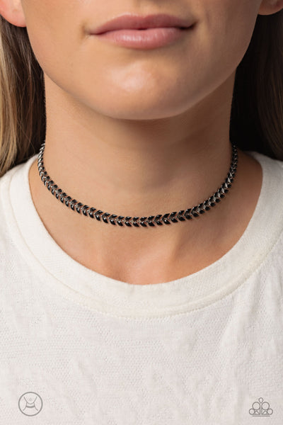 Grecian Grace - Black Paparazzi Necklace (#5372)