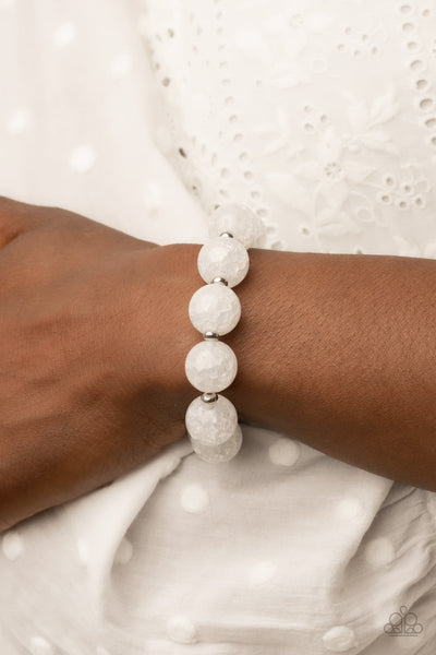 Arctic Affluence - White Paparazzi Bracelet (#4499)