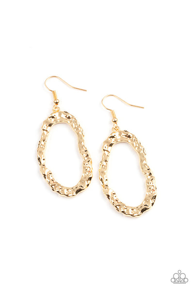 ARTIFACT Checker - Gold Paparazzi Earrings