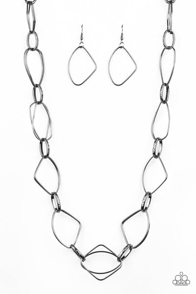 Attitude Adjustment - Black Paparazzi Necklace