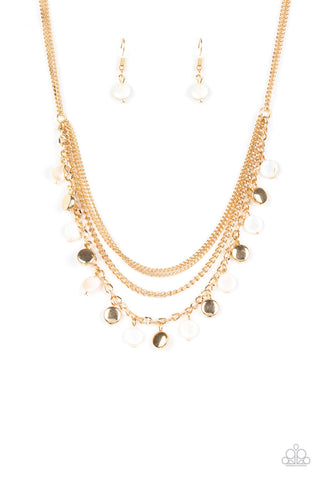 Paparazzi Short Necklace - Beach Flavor - Gold (PZ-386)