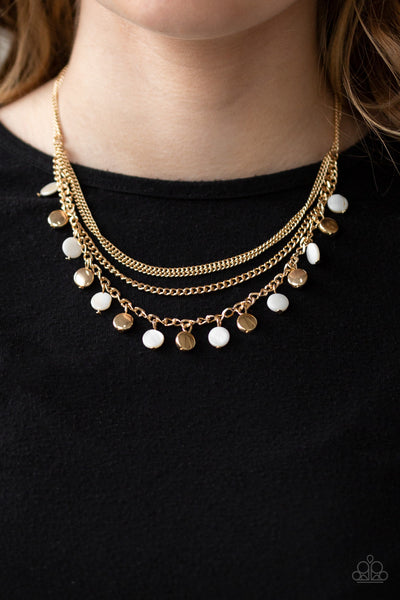 Paparazzi Short Necklace - Beach Flavor - Gold (#386)