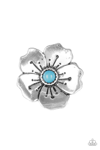 Boho Blossom - Blue Paparazzi Ring