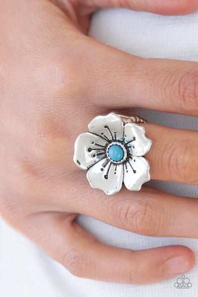 Boho Blossom - Blue Paparazzi Ring