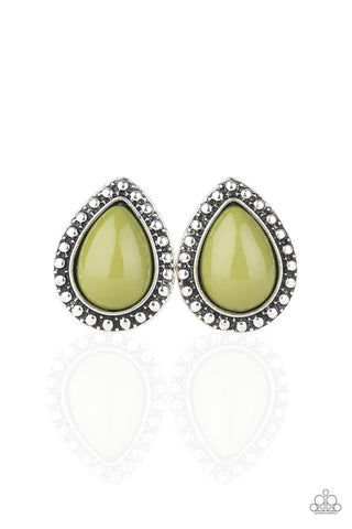 Boldly Beaded - Green-Paparazzi Earrings