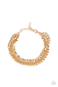 Brilliantly Beaming - Gold Paparazzi Bracelet