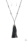 Brush It Off - Silver-Paparazzi Necklace (PZ-1025)