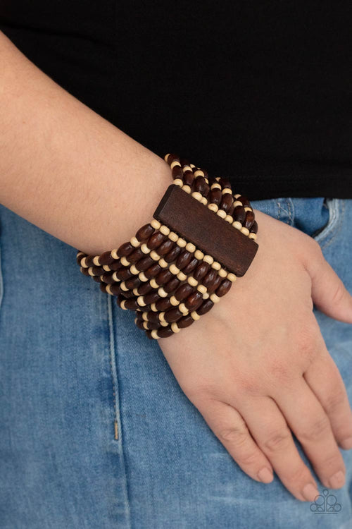 Cayman Carnival - Brown Paparazzi Bracelet (PZ-605)