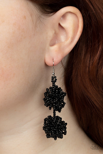 Celestial Collision - Black Paparazzi Earrings (#4399)