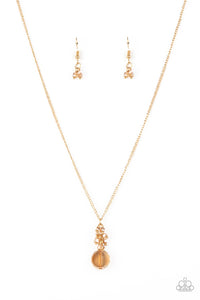 Clustered Candescence - Gold Paparazzi Necklace (#4394)