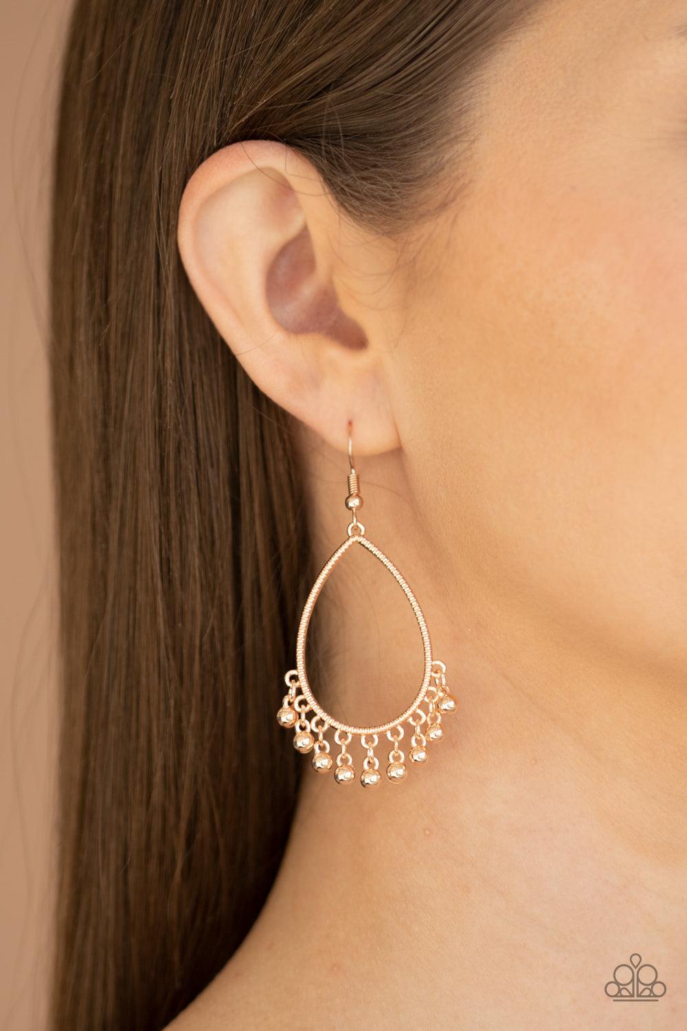 Paparazzi Earrings - Country Charm - Rose Gold (#1833)