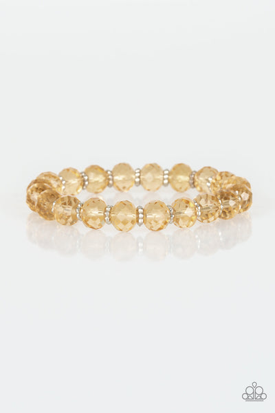 Crystal Candelabras - Gold Paparazzi Bracelet