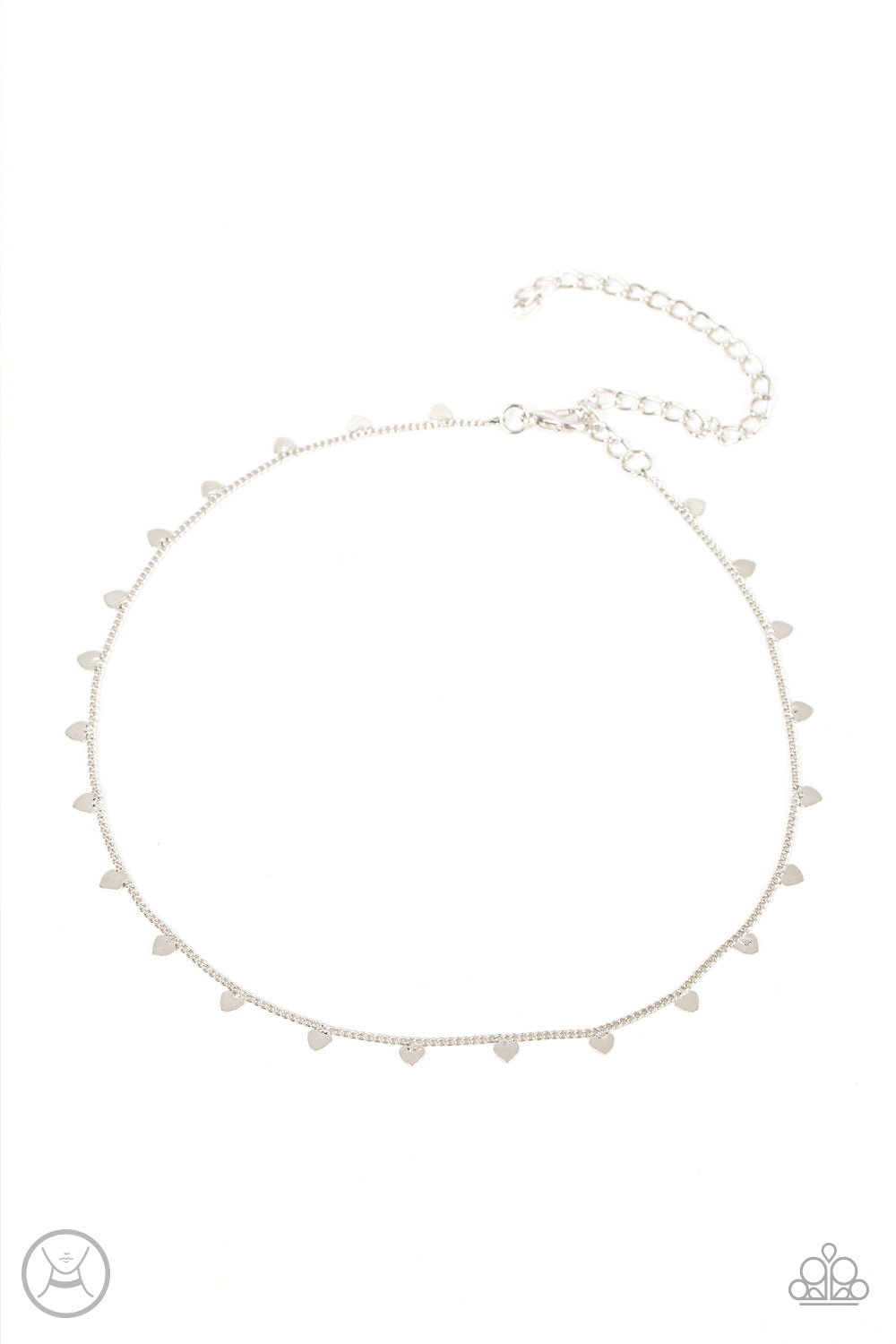 Cupids Cutest Valentine - Silver Paparazzi Necklace (PZ-3999)