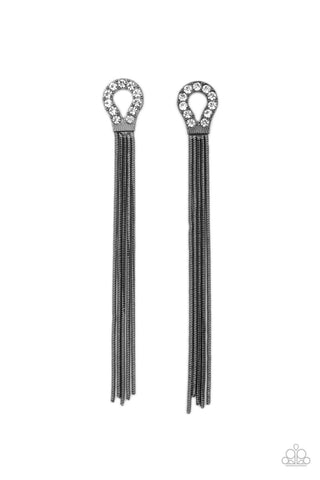 Dallas Debutante - Black Paparazzi Earrings (#3318)