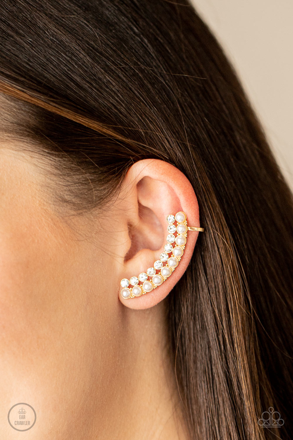 Doubled Down On Dazzle - Gold Paparazzi Earrings (#4457)