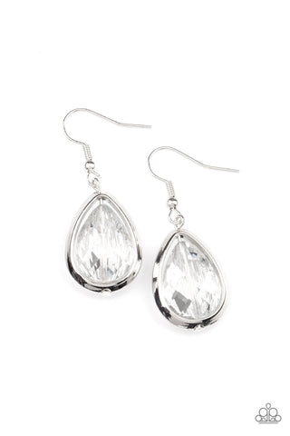 Drop-Dead Duchess - Silver Paparazzi Earrings (#4759)