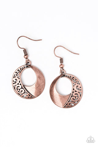 Paparazzi Fishhook Earring - Eastside Excursionist - Copper (PZ-301)