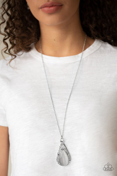 Enchanted Eden - Silver Paparazzi Necklace