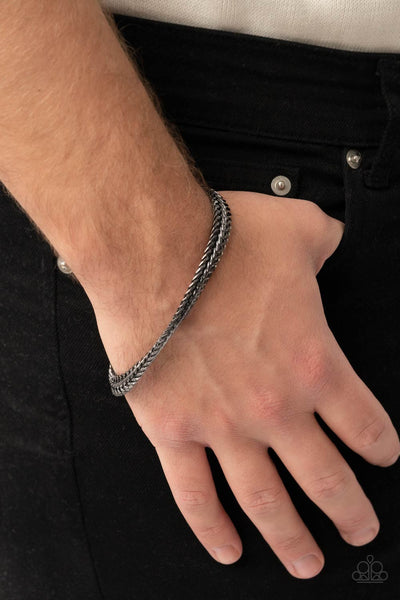 Extraordinary Edge - Black/GM Paparazzi Men's Bracelet (#2622)