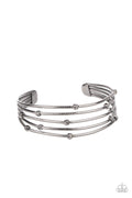 Face The METALLIC Music - Black Paparazzi Bracelet (PZ-030)