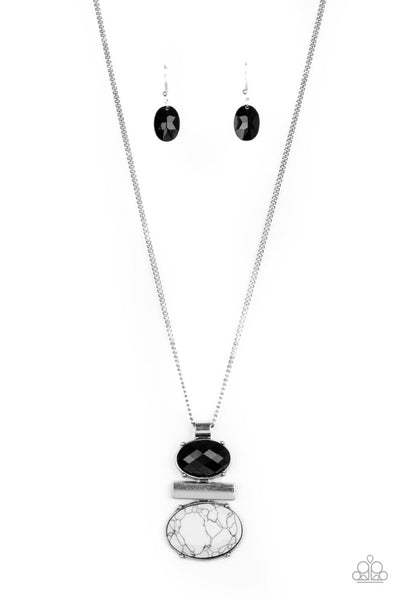 Finding Balance - Black Paparazzi Necklace