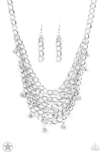 Paparazzi Blockbuster Necklace - Fishing for Compliments - Silver (BB020)
