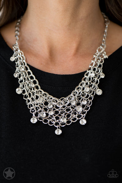 Paparazzi Blockbuster Necklace - Fishing for Compliments - Silver (BB020)