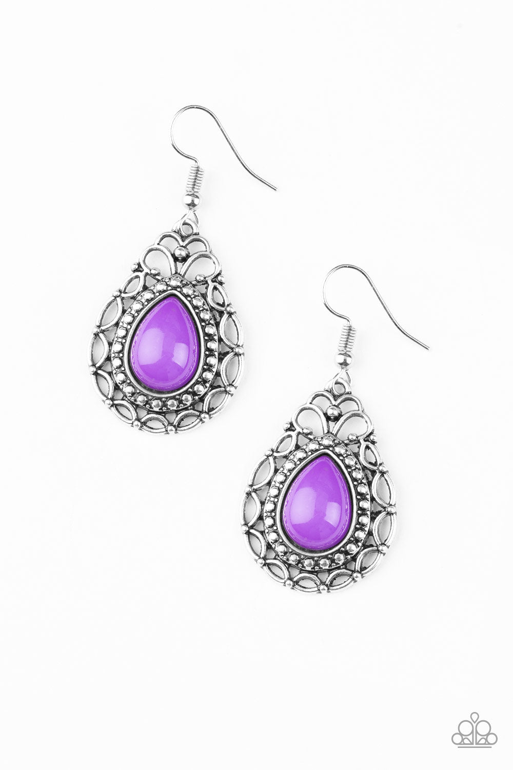 Paparazzi Earrings - Flirty Finesse - Purple (PZ-1337)