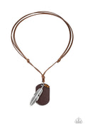 Flying Solo - Brown-Paparazzi Urban Necklace (PZ-066)