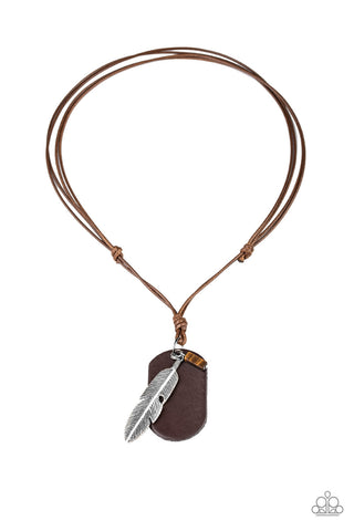 Flying Solo - Brown-Paparazzi Urban Necklace (PZ-066)
