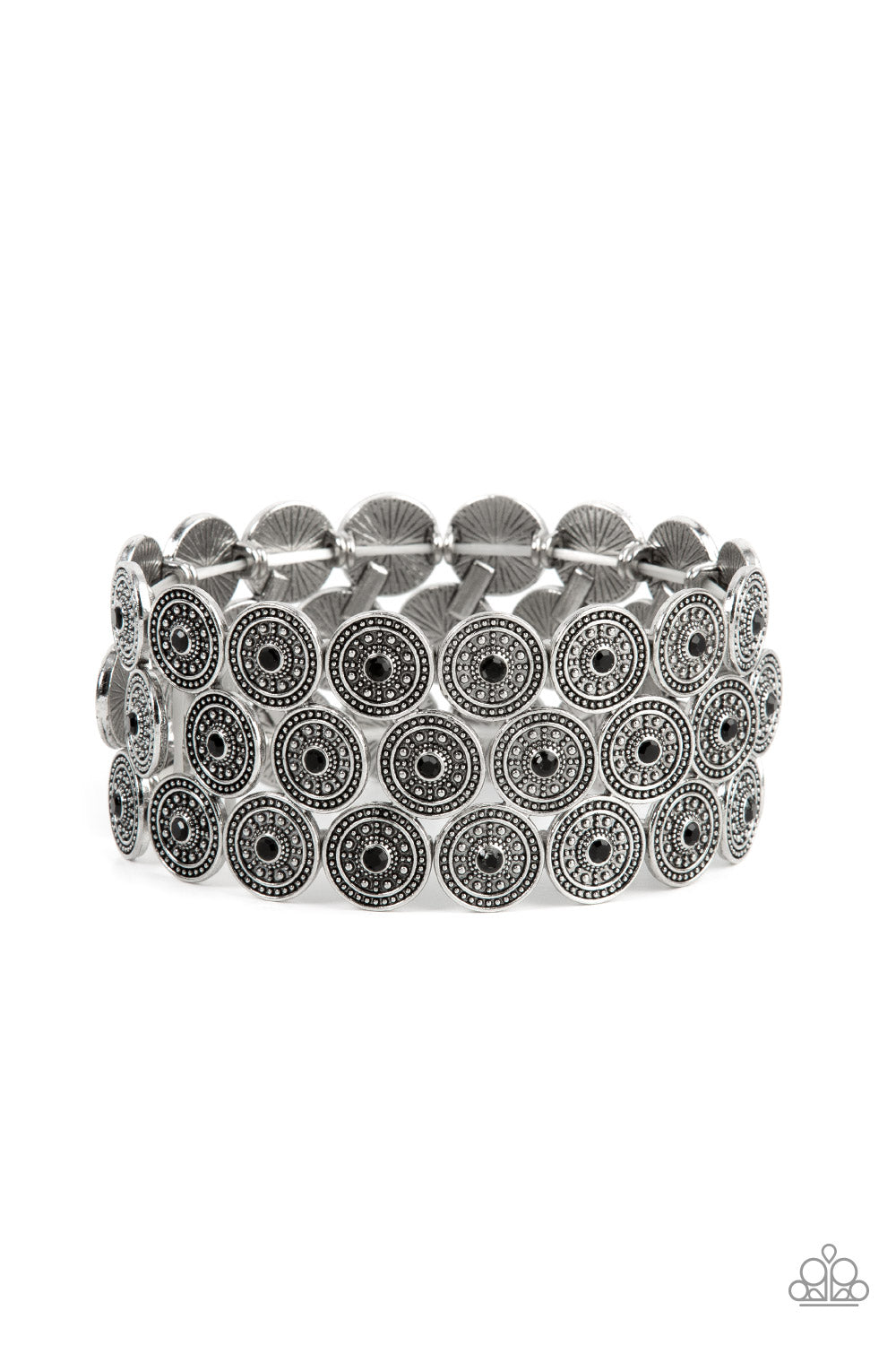Forgotten Treasure - Black Paparazzi Bracelet (PZ-4612)