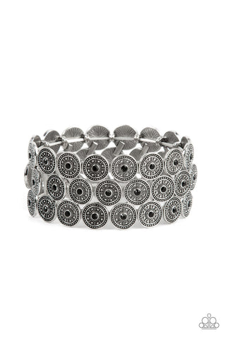 Forgotten Treasure - Black Paparazzi Bracelet (PZ-4612)