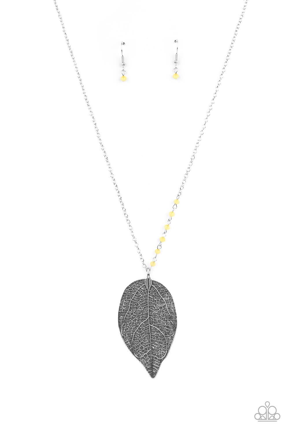 Frond Fantasy - Yellow Paparazzi Necklace (#3169)