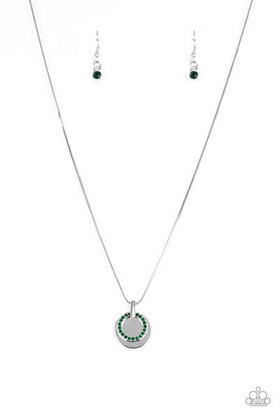 Front and CENTERED - Green Paparazzi Necklace