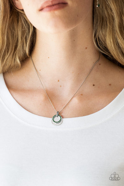 Front and CENTERED - Green Paparazzi Necklace