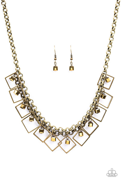 GEO Down In History - Brass Paparazzi Necklace