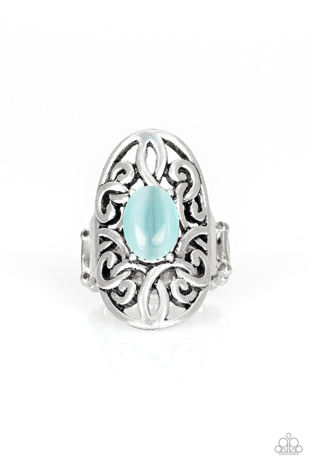 GLEAM Big - Blue Paparazzi Ring (R104)