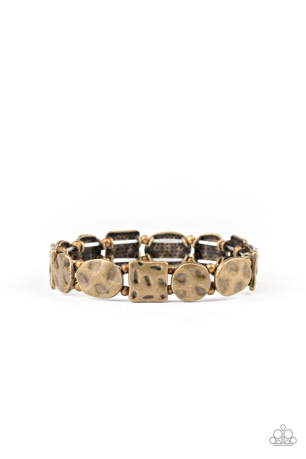 Hammered Harmony - Brass - Paparazzi Bracelet (PZ-830)