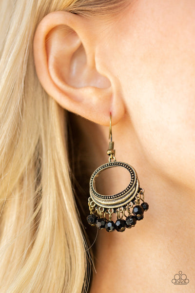 Paparazzi Earrings - Happy Days - Brass (#206)