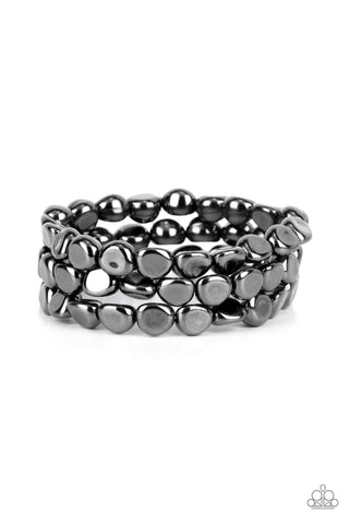 HAUTE Stone - Black Paparazzi Bracelet (#4483)