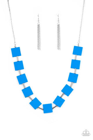 Hello, Material Girl - Blue Paparazzi Necklace (#4271)