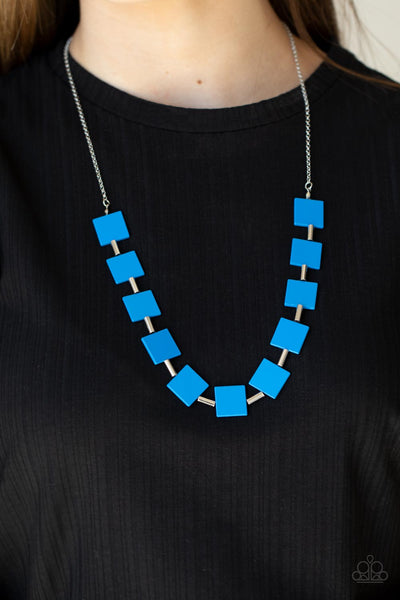 Hello, Material Girl - Blue Paparazzi Necklace (#4271)