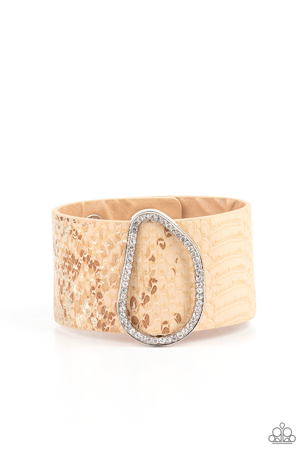 HISS-tory In The Making - Brown Paparazzi Wrap Bracelet