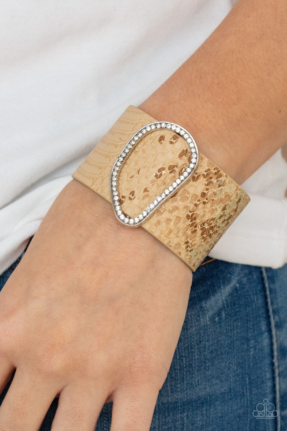 HISS-tory In The Making - Brown Paparazzi Wrap Bracelet