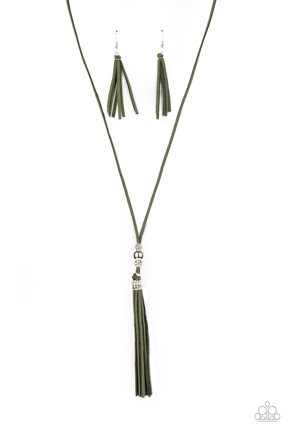 Hold My Tassel - Green-Paparazzi Necklace (#1574)