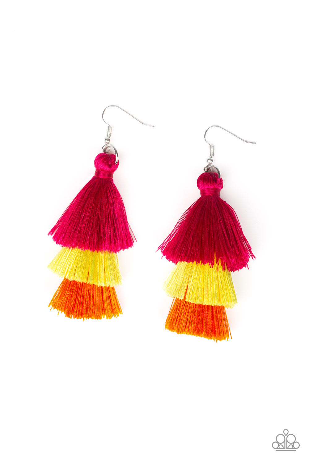 Paparazzi Earrings - Hold On To Your Tassel! - Multi (PZ-736)
