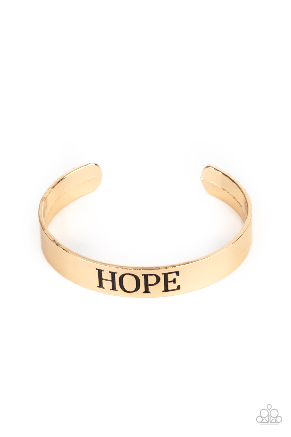 Hope Makes The World Go Round - Gold Paparazzi Bracelet (#4268)
