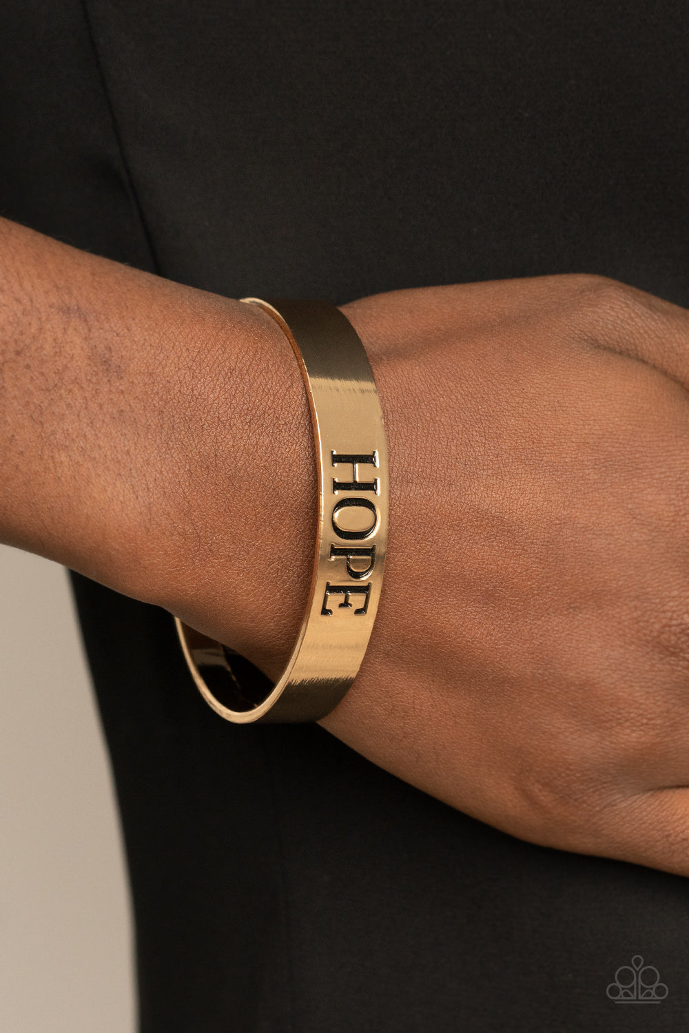 Hope Makes The World Go Round - Gold Paparazzi Bracelet (#4268)